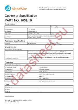 1859/19 WH005 datasheet  